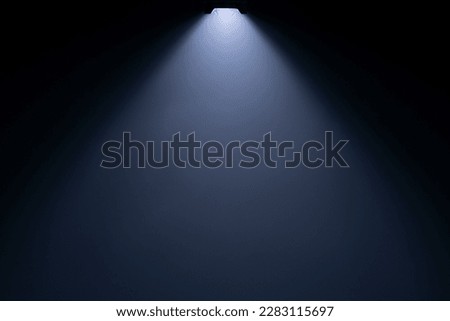 Close up of light beam isolated on black background Royalty-Free Stock Photo #2283115697