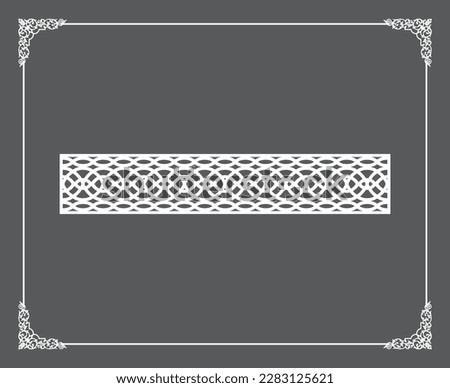 Gold Islamic oriental ceiling and wall pattern on anthracite background. Arabic ornamental motifs 159. Patterns, backgrounds and wallpapers for your design. Suitable for laser cutting.