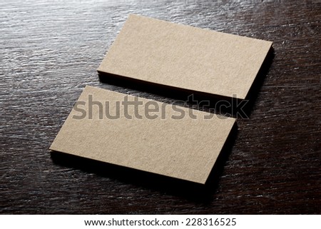 recycled paper business cards mock up