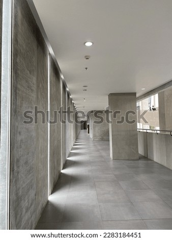 buildings with beautiful hallways in gray