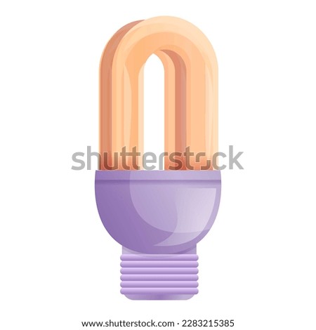 Eco broken bulb icon. Cartoon of eco broken bulb icon for web design isolated on white background