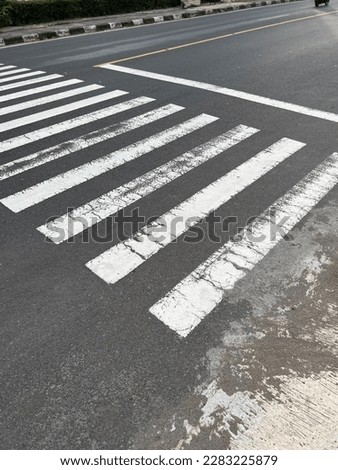 Road markings in one of the tourism areas