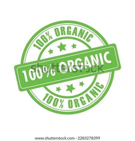 Free vector 100% organic badge sticker vector for food marketing