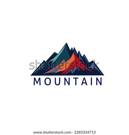 mountain logo vector for a travel company or club' adventure 