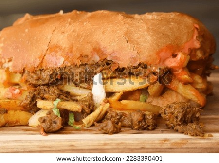 Gatsby Sandwich. The first one to make and sell his Gatsby bread was Rashaad Pandy in 1976 Royalty-Free Stock Photo #2283390401