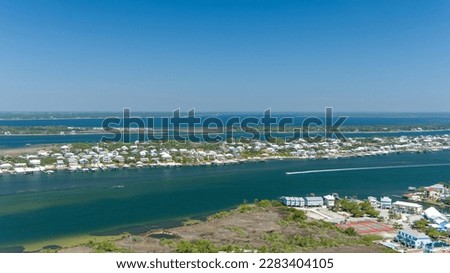 Aerial view of the beach in Perdido Key, Florida