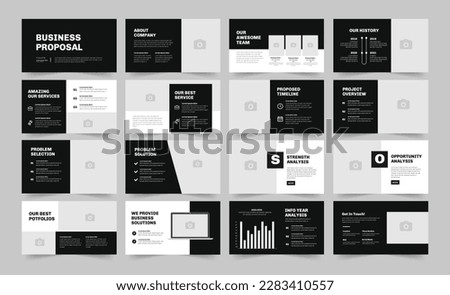 Project proposal Presentation or business proposal template  Royalty-Free Stock Photo #2283410557