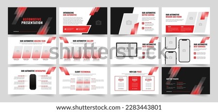 Automobile Presentation Template Design and Car Presentation Keynote and Car Service Presentation Template  Royalty-Free Stock Photo #2283443801