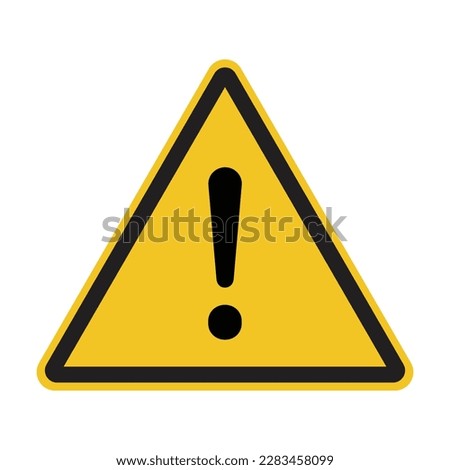 Caution sign. yellow danger warning vector. attention alert symbol. triangle clipart for toxic chemicals beware. vector icon for safety advisory. general caution sign indicate precaution prevention.