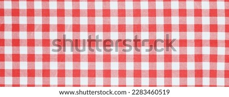 red white plaid tablecloth background Royalty-Free Stock Photo #2283460519