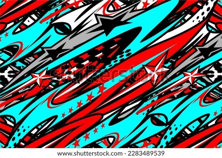 Racing background vector design with a unique striped pattern with a star effect and bright colors