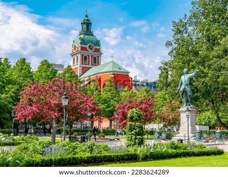 Saint James's Church on Charles XII square in Stockholm, Sweden Royalty-Free Stock Photo #2283624289