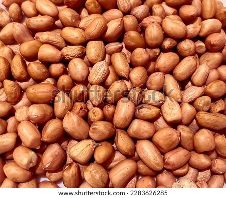 Ground nuts for background. Group of ground nuts. Full picture of ground nuts or peanuts. Selectif focus