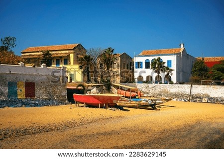 Historic city on the Goree island near Dakar, Senegal, Africa. Goree Island is a UNESCO World Heritage Site known for its historical significance as a center of the transatlantic slave trade. Royalty-Free Stock Photo #2283629145