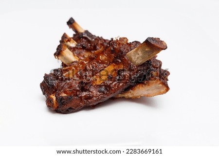 barbecue ribs tasty bbq meat Royalty-Free Stock Photo #2283669161