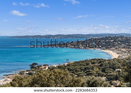 Nartelle beach in Sainte-Maxime, French Riviera Royalty-Free Stock Photo #2283686353