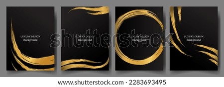 set luxury black and gold vertical design background vector. luxury elegant theme Royalty-Free Stock Photo #2283693495