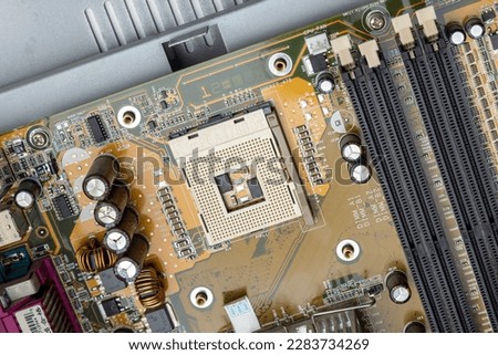 motherboard with a socket 478 for cpu Royalty-Free Stock Photo #2283734269