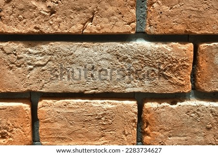 Texture of a brick wall, red bricks background