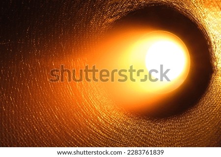 bright fire bursts from the rocket engine nozzle Royalty-Free Stock Photo #2283761839