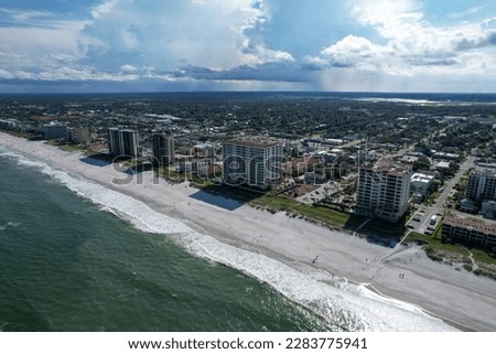 Aerial View from over Jacksonville Beach, FL