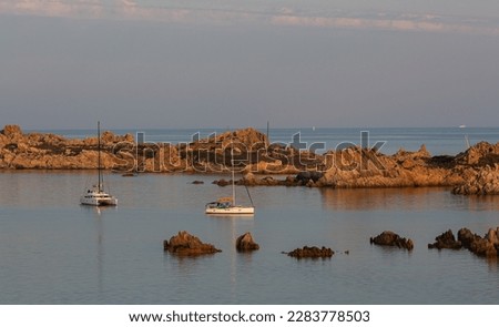 seascapes in the Mediterranean sea on the coast of Sardinia, La Maddalena