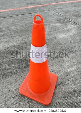 safety  cone at the airport apron