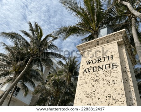 Entrance to Worth Avenue Palm Beach Royalty-Free Stock Photo #2283812417