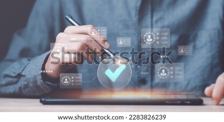 Online Employee Assessment ,concept of business development with personnel ,Auditing and evaluating the quality and efficiency of personnel ,Assessment of skills for development and improvement Royalty-Free Stock Photo #2283826239