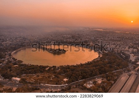 Kankaria Lake is the second largest lake in Ahmedabad, Gujarat, India. It is located in the south-eastern part of the city, in the Maninagar area. Royalty-Free Stock Photo #2283829069