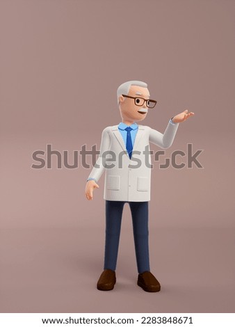 3D rendering of geriatric doctors