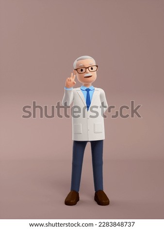 3D rendering of geriatric doctors