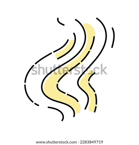 warm smell color icon vector. warm smell sign. isolated symbol illustration