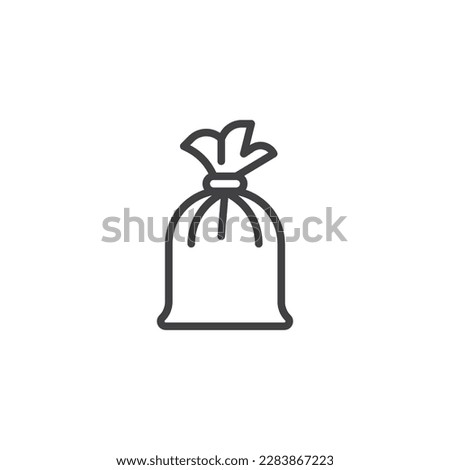 Trash bag line icon. linear style sign for mobile concept and web design. Waste bag outline vector icon. Symbol, logo illustration. Vector graphics Royalty-Free Stock Photo #2283867223