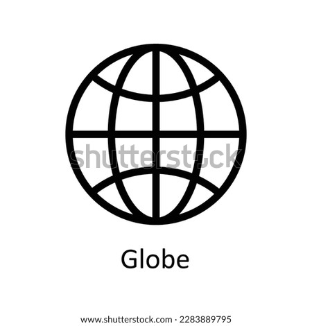 Globe Vector   outline Icons. Simple stock illustration stock