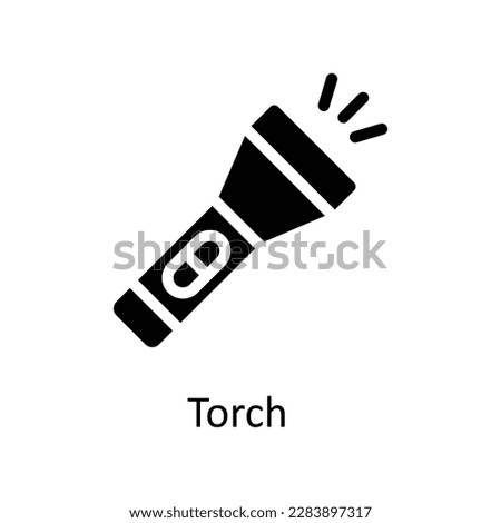 Torch  Vector   Solid Icons. Simple stock illustration stock