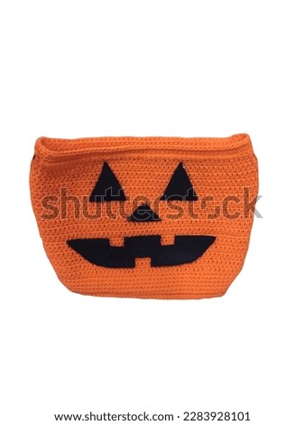 Crochet Orange pumkin. Halloween. Orange black