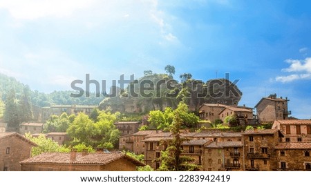 Rupit i Pruit - Medieval Catalan village in the subregion of the Collsacabra, Spain Royalty-Free Stock Photo #2283942419