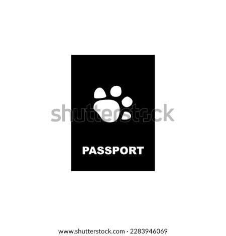 Pet passport on white background