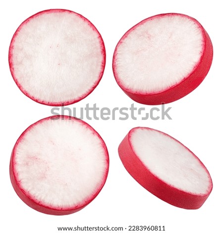 Radish slice isolated on white background, clipping path, full depth of field Royalty-Free Stock Photo #2283960811