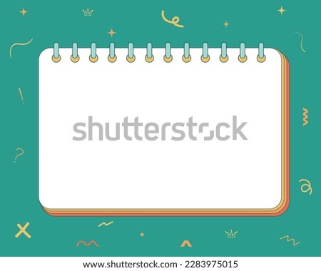 Notepad icon. Diary icon. Flat style. Royalty-Free Stock Photo #2283975015