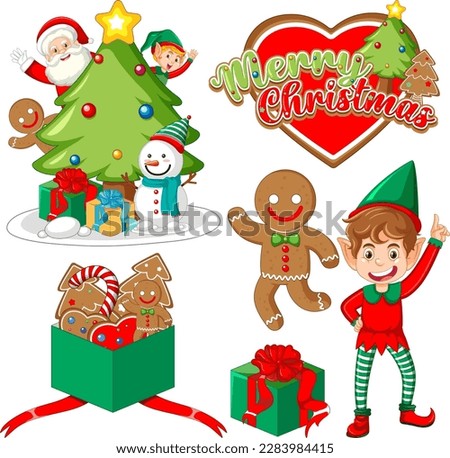 Merry Christmas Object Decoration Item Collection illustration