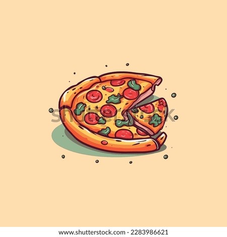 delicious pizza logo vector, editable eps.10