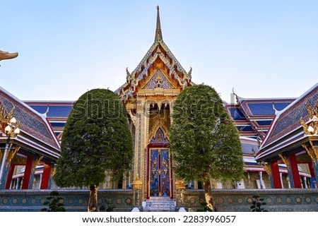 Ratchabophit temple in evening Bangkok Thailand, One of the most beautiful landmarks.