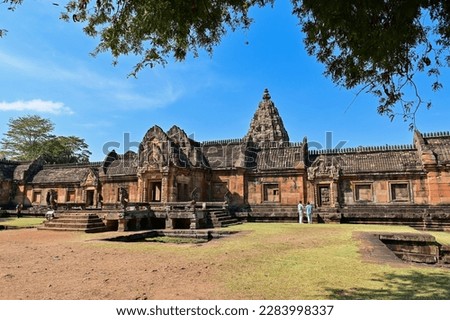 Prasat Hin  Phanom Rung, Burirum Thailand, Ancient sites of Thailand, religious place built with stone.