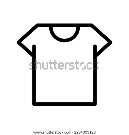 Simple round neck t-shirt icon. Underwear. Vector.