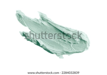 Sample of facial mask isolated on white, top view