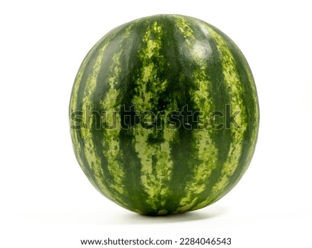 Ripe watermelon isolated on white background. Juicy watermelon. Close-up. Royalty-Free Stock Photo #2284046543