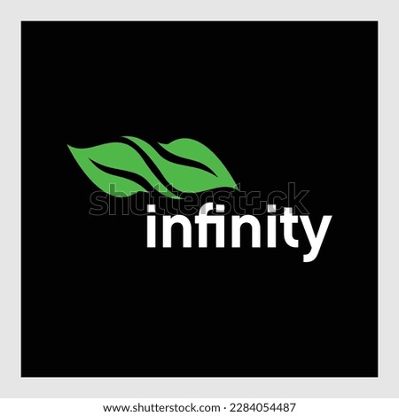 Vector abstract, shape leaves infinity as a logo or symbol  Vector