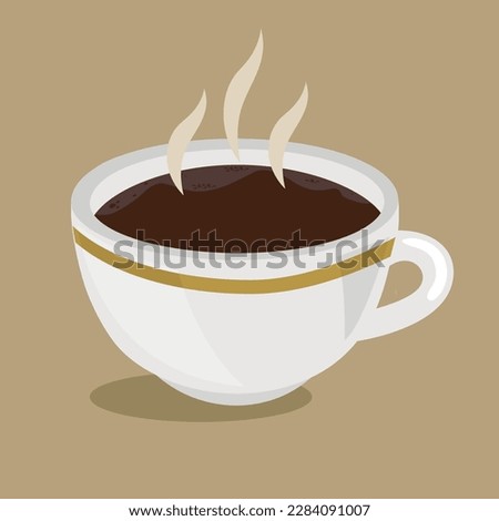 Hot Coffee cup icon vector